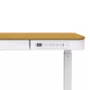 Escritorio de altura regulable eléctrico ActiveJet ET119W-C 140x70 cm — 1 motor, altura 725–1225 mm, blanco/roble