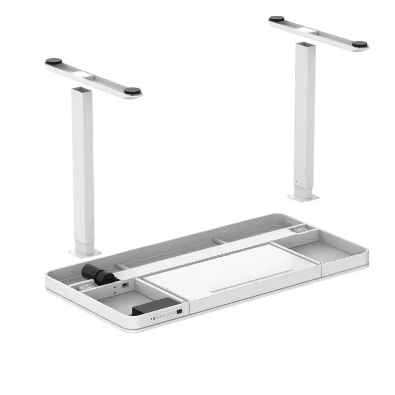 Escritorio de altura regulable eléctrico ActiveJet ET119W-C 140x70 cm, recorrido 50 cm, carga 45 kg, blanco