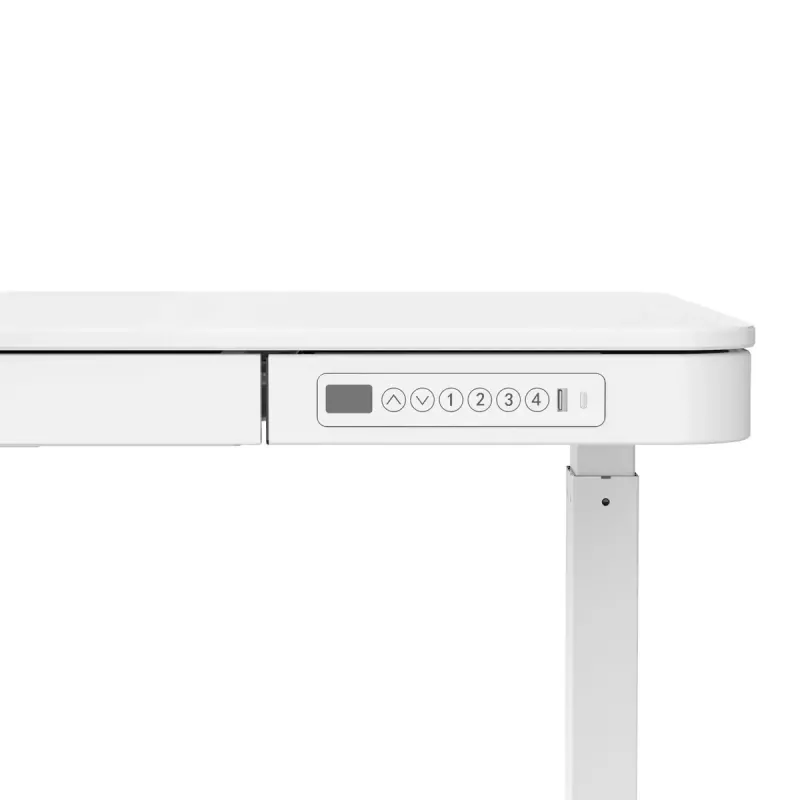 Escritorio de altura regulable eléctrico ActiveJet ET119W-C 140x70 cm, recorrido 50 cm, carga 45 kg, blanco