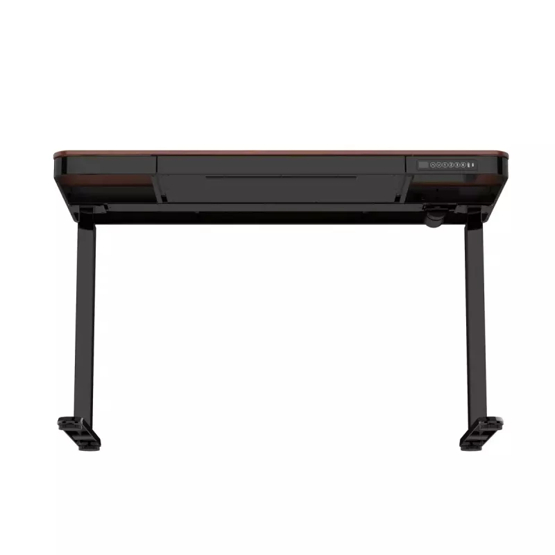 Escritorio ActiveJet ET119W-C de altura regulable eléctrico 140 x 70 cm negro/nogal con puertos USB-A y USB-C
