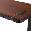 Escritorio ActiveJet ET119W-C de altura regulable eléctrico 140 x 70 cm negro/nogal con puertos USB-A y USB-C