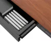 Escritorio ActiveJet ET119W-C de altura regulable eléctrico 140 x 70 cm negro/nogal con puertos USB-A y USB-C