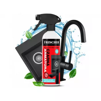 Líquido de limpieza FRISCHER Limpiador Frischer para griferías negras 0,5 L botella con pulverizador para griferías negras