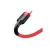 Cable USB-A a USB-C Baseus Cafule — USB 2.0 A→C, soporte de carga QC3.0, trenza de nailon, rojo