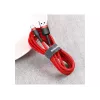 Cable USB-A a USB-C Baseus Cafule — USB 2.0 A→C, soporte de carga QC3.0, trenza de nailon, rojo