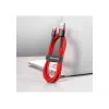 Cable USB-A a USB-C Baseus Cafule — USB 2.0 A→C, soporte de carga QC3.0, trenza de nailon, rojo