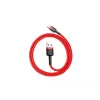 Cable USB-A a USB-C Baseus Cafule — USB 2.0 A→C, soporte de carga QC3.0, trenza de nailon, rojo