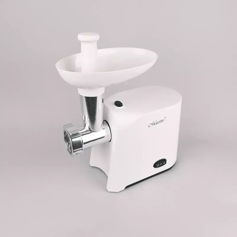 Picadora de carne Maestro MR852, 1000 W, blanca, cuchilla de acero inoxidable, función inversa