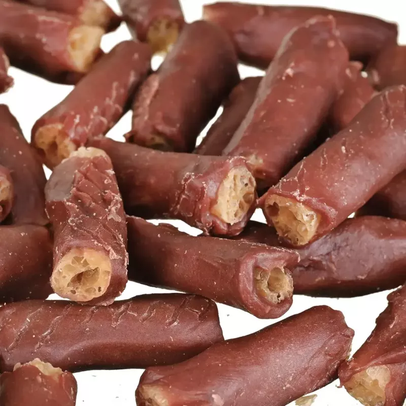 Snacks para perros PETITTO palitos tubulares de arroz con ganso 500 g