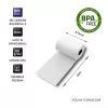 Rollo térmico QOLTEC 51899 — 57 mm x 16 m, 55 g/m², sin BPA