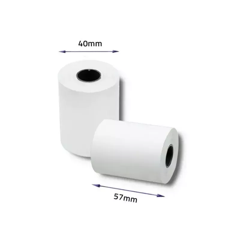 Rollo térmico QOLTEC 51899 — 57 mm x 16 m, 55 g/m², sin BPA