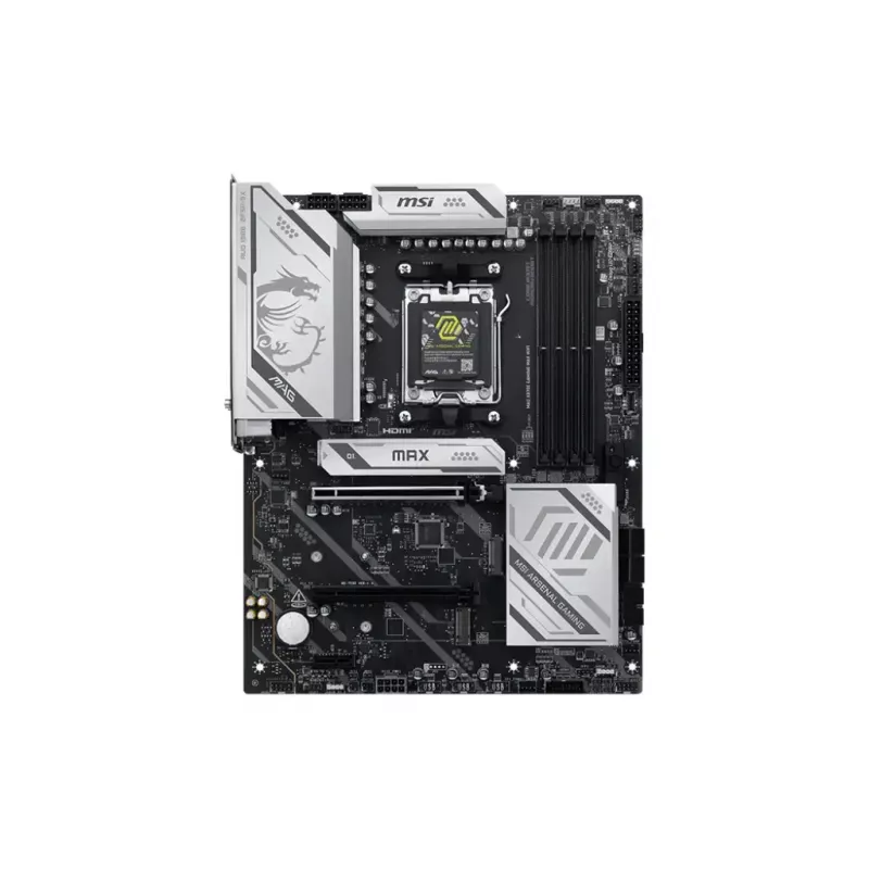 Placa base MSI MAG X870E GAMING MAX WIFI — AMD X870E, socket AM5, DDR5, 4 DIMM, ATX, Wi-Fi 7, 5Gb LAN