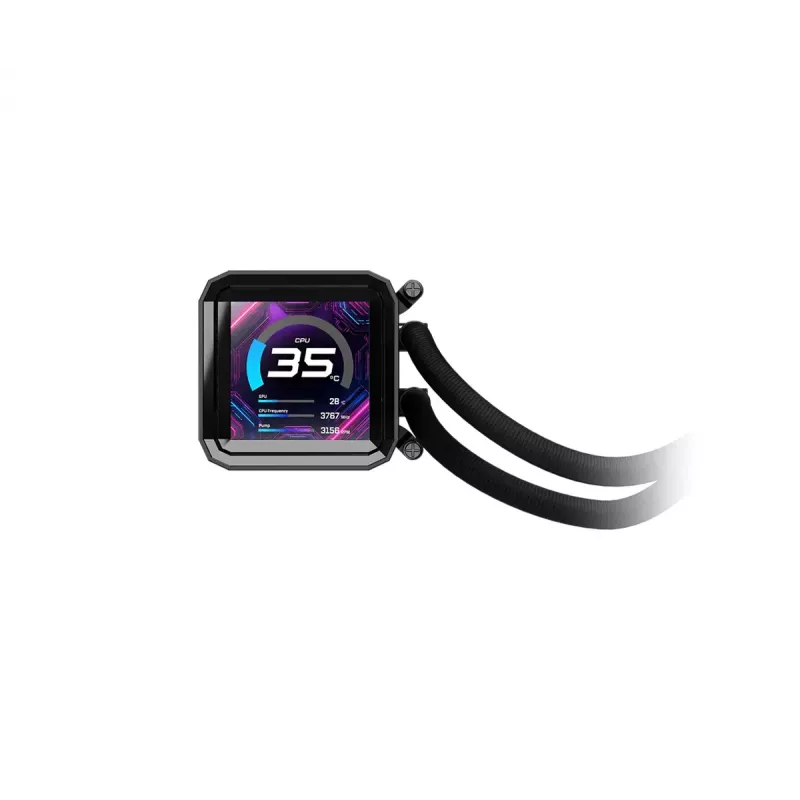 Kit de refrigeración líquida ASRock Phantom Gaming 360 LCD — ventilador de 120 mm, LGA1700/AM5/AM4, negro
