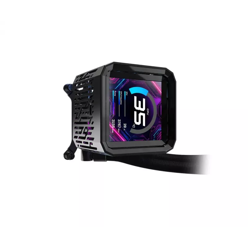 Kit de refrigeración líquida ASRock Phantom Gaming 360 LCD — ventilador de 120 mm, LGA1700/AM5/AM4, negro