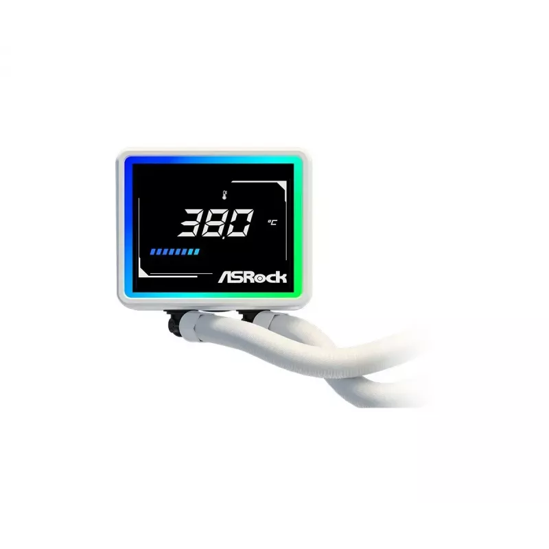 ASROCK Challenger 360 Digital ARGB White — refrigeración líquida para CPU de 360mm, iluminación ARGB digital, acabado blanco
