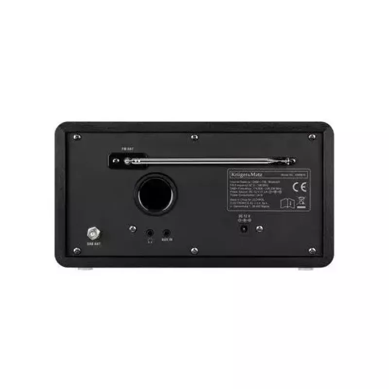 Radio por internet Krüger&Matz KM0816.1 — negro, Bluetooth 5.2, FM, 2×7 W, 430 emisoras, mando a distancia, conector de auriculares de 3,5 mm