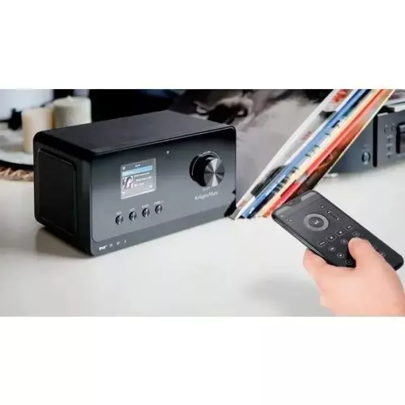 Radio por internet Krüger&Matz KM0816.1 — negro, Bluetooth 5.2, FM, 2×7 W, 430 emisoras, mando a distancia, conector de auriculares de 3,5 mm