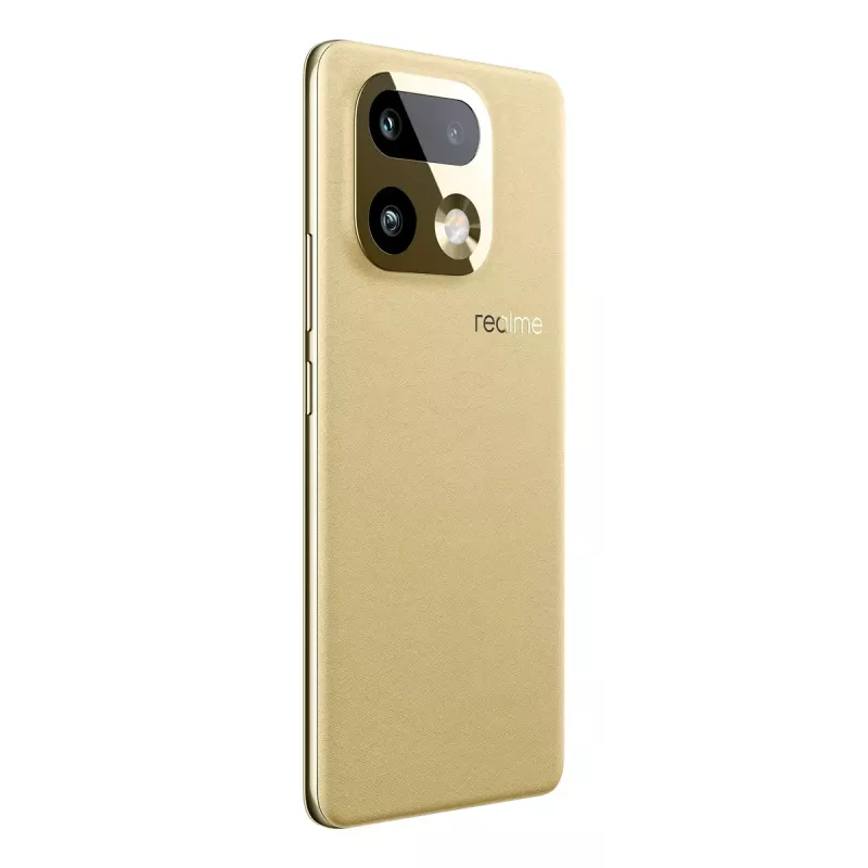 Smartphone REALME realme 16 Pro+ — 6,8 inch (17,3 cm) 1280×2800, Snapdragon 7 Gen 4, 12 GB RAM, 512 GB, 200 MP, 7000 mAh, dorado