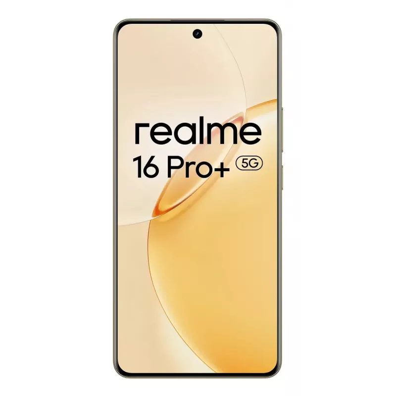 Smartphone REALME realme 16 Pro+ — 6,8 inch (17,3 cm) 1280×2800, Snapdragon 7 Gen 4, 12 GB RAM, 512 GB, 200 MP, 7000 mAh, dorado