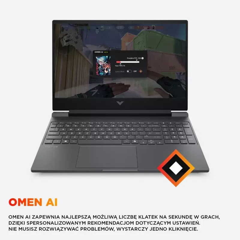 Portátil HP Victus 15-fb3231nw 15,6 inch Ryzen 7 7445HS 16GB 512GB RTX4050 Win11Home