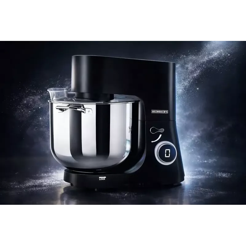 Robot de cocina HEINRICH'S HKM 8150 — robot de cocina multifunción para encimera, negro