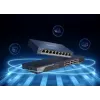 Switch PoE gestionado Hikvision Pro Series 4 puertos Fast Ethernet (5x 10/100 RJ-45, 54V DC, 2000 MAC, 1,2 Gbit/s)
