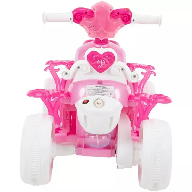 Quad eléctrico infantil con asiento HUFFY 19055W batería de 6V rosa