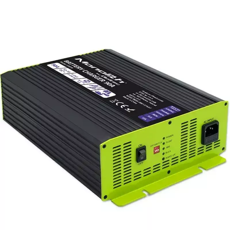 Cargador de baterías QOLTEC 51919 90A 12V para LiFePO4 AGM GEL SLA