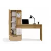 Conjunto escritorio y estantería top e shop COSMO Oak Artisan — tablero 115×50 cm, ancho 1430 mm, alto 1400 mm, fondo 500 mm, 1 cajón