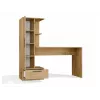Conjunto escritorio y estantería top e shop COSMO Oak Artisan — tablero 115×50 cm, ancho 1430 mm, alto 1400 mm, fondo 500 mm, 1 cajón