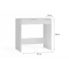 Escritorio top e shop MARINA 2S, blanco, aglomerado, 810×500×800 mm, 2 cajones, tablero laminado