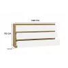 Cómoda MALWA M6 de top e shop — 6 cajones, 1380×400×750 mm, marco color roble artisan, frente blanca