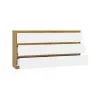 Cómoda MALWA M6 de top e shop — 6 cajones, 1380×400×750 mm, marco color roble artisan, frente blanca