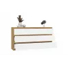 Cómoda MALWA M6 de top e shop — 6 cajones, 1380×400×750 mm, marco color roble artisan, frente blanca