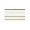 Cómoda MALWA M6 de top e shop — 6 cajones, 1380×400×750 mm, marco color roble artisan, frente blanca