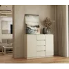 Cómoda con 2 puertas y 4 cajones TOP E SHOP M-MP-K-MAL-2D4S/120-KASZ, crema, 120×40×97 cm, tablero de partículas