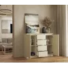 Cómoda con 2 puertas y 4 cajones TOP E SHOP M-MP-K-MAL-2D4S/120-KASZ, crema, 120×40×97 cm, tablero de partículas