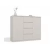 Cómoda con 2 puertas y 4 cajones TOP E SHOP M-MP-K-MAL-2D4S/120-KASZ, crema, 120×40×97 cm, tablero de partículas