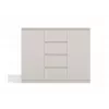 Cómoda con 2 puertas y 4 cajones TOP E SHOP M-MP-K-MAL-2D4S/120-KASZ, crema, 120×40×97 cm, tablero de partículas