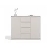 Cómoda con 2 puertas y 4 cajones TOP E SHOP M-MP-K-MAL-2D4S/120-KASZ, crema, 120×40×97 cm, tablero de partículas