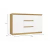 Cómoda top e shop ARTISAN 2 puertas 3 cajones, 1200×400×750 mm, blanca, tablero de partículas
