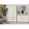 Cómoda top e shop ARTISAN 2 puertas 3 cajones, 1200×400×750 mm, blanca, tablero de partículas
