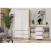 Cómoda top e shop ARTISAN 2 puertas 3 cajones, 1200×400×750 mm, blanca, tablero de partículas