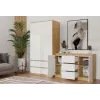 Cómoda top e shop ARTISAN 2 puertas 3 cajones, 1200×400×750 mm, blanca, tablero de partículas