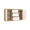 Cómoda top e shop ARTISAN 2 puertas 3 cajones, 1200×400×750 mm, blanca, tablero de partículas