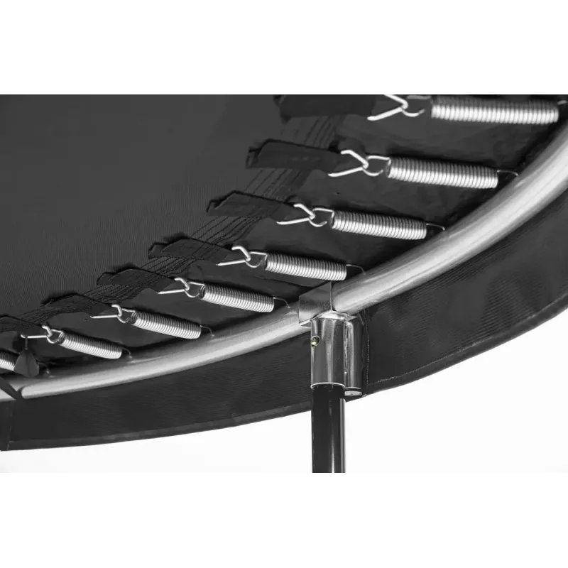 Trampolín redondo sobre suelo Salta 5074A — para exterior, 48 muelles, 3 patas, red de seguridad, carga máx. 100 kg