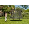 Trampolín redondo sobre suelo Salta 5074A — para exterior, 48 muelles, 3 patas, red de seguridad, carga máx. 100 kg