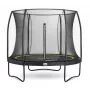 Trampolín redondo sobre suelo Salta 5074A — para exterior, 48 muelles, 3 patas, red de seguridad, carga máx. 100 kg