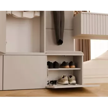 Armario top e shop HAGA cashmere 3 puertas, 2380×500×350 mm, tablero de partículas, exento