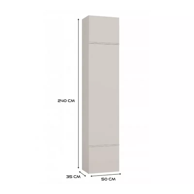 Armario top e shop HAGA cashmere 3 puertas, 2380×500×350 mm, tablero de partículas, exento